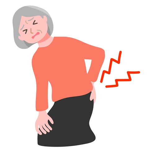 腰が痛い高齢女性